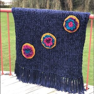 Handknitted one of a kind Chunky Throw/Blanket